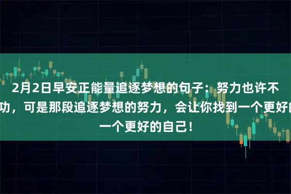 2月2日早安正能量追逐梦想的句子：努力也许不等于成功，可是那段追逐梦想的努力，会让你找到一个更好的自己！