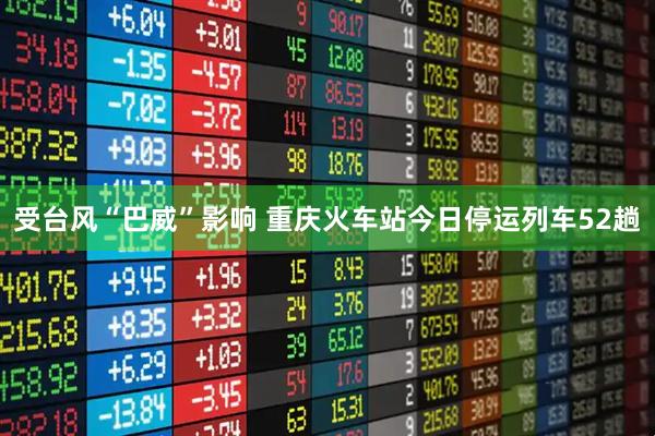 受台风“巴威”影响 重庆火车站今日停运列车52趟